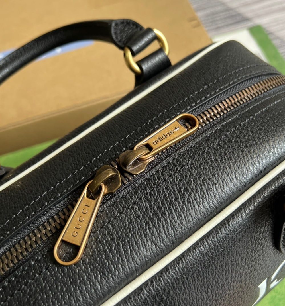 1:1 Replica Gucci x Adidas Mini Duffle Bag Black For Women, Women's Bags 12.4in/32cm GG 702397 U3ZCT 8726