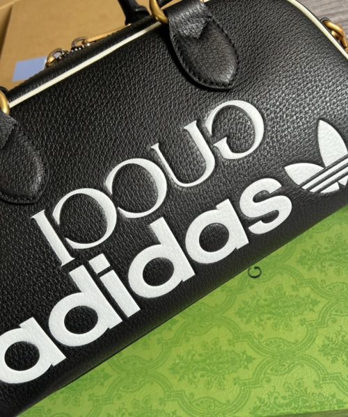 1:1 Replica Gucci x Adidas Mini Duffle Bag Black For Women, Women's Bags 12.4in/32cm GG 702397 U3ZCT 8726
