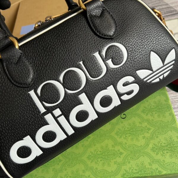 1:1 Replica Gucci x Adidas Mini Duffle Bag Black For Women, Women's Bags 12.4in/32cm GG 702397 U3ZCT 8726