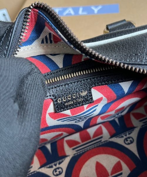 1:1 Replica Gucci x Adidas Mini Duffle Bag Black For Women, Women's Bags 12.4in/32cm GG 702397 U3ZCT 8726