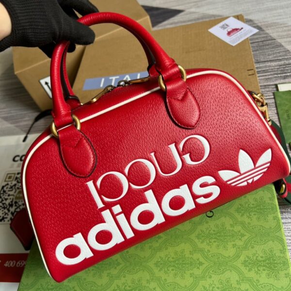 1:1 Replica Gucci x Adidas Mini Duffle Bag Red For Women, Women's Bags 12.4in/32cm GG 702397 U3ZCT 6563