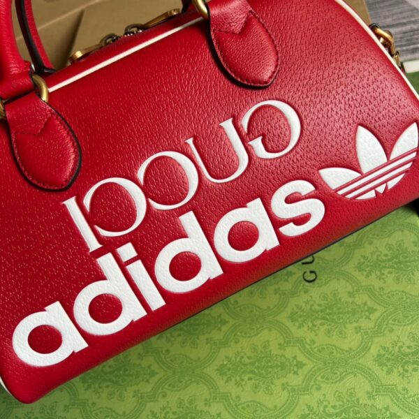 1:1 Replica Gucci x Adidas Mini Duffle Bag Red For Women, Women's Bags 12.4in/32cm GG 702397 U3ZCT 6563