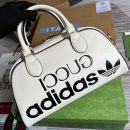 1:1 Replica Gucci x Adidas Mini Duffle Bag White For Women, Women's Bags 12.4in/32cm GG 702397 U3ZCT 8727