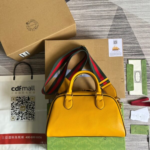 1:1 Replica Gucci x Adidas Mini Duffle Bag Yellow For Women, Women's Bags 12.4in/32cm GG