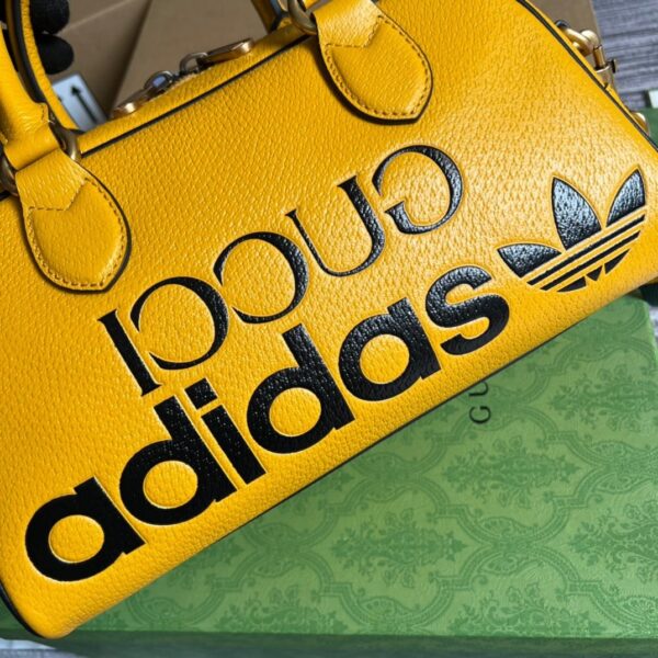 1:1 Replica Gucci x Adidas Mini Duffle Bag Yellow For Women, Women's Bags 12.4in/32cm GG