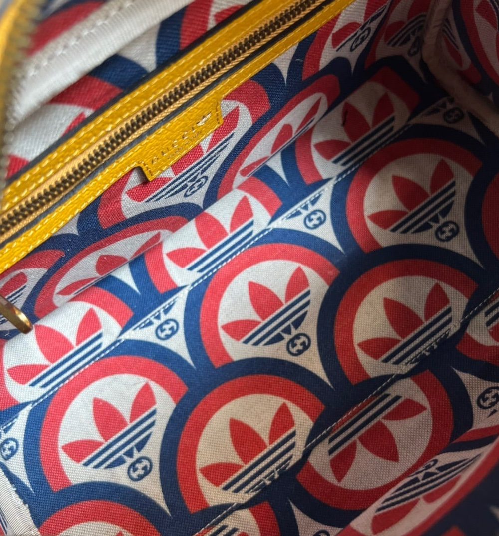 1:1 Replica Gucci x Adidas Mini Duffle Bag Yellow For Women, Women's Bags 12.4in/32cm GG