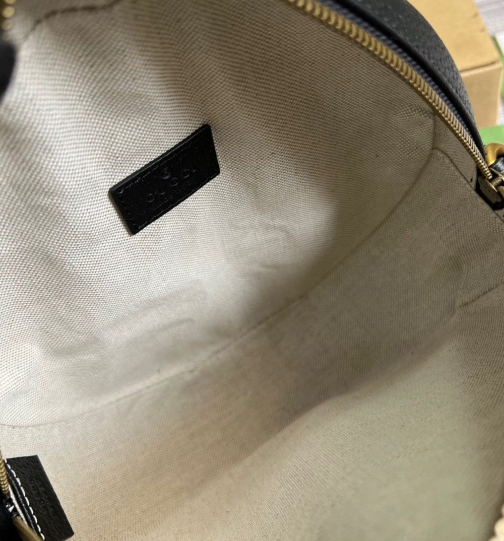 1:1 Replica Gucci x Adidas Ophidia Shoulder Bag Black For Women, Women's Bags 8.6in/22cm GG