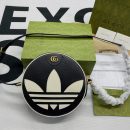 1:1 Replica Gucci x Adidas Ophidia Shoulder Bag Black For Women, Women's Bags 8.6in/22cm GG