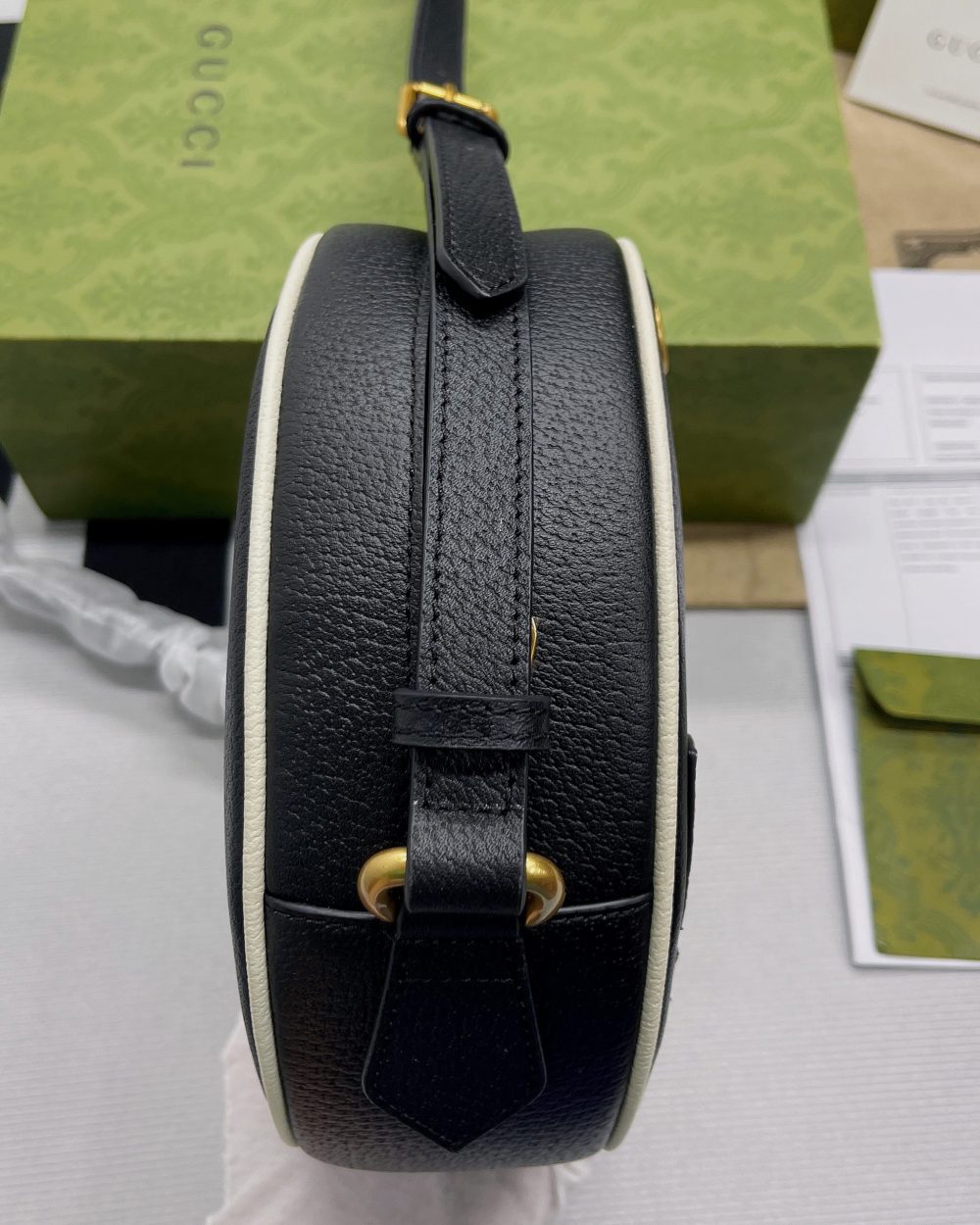 1:1 Replica Gucci x Adidas Ophidia Shoulder Bag Black For Women, Women's Bags 8.6in/22cm GG