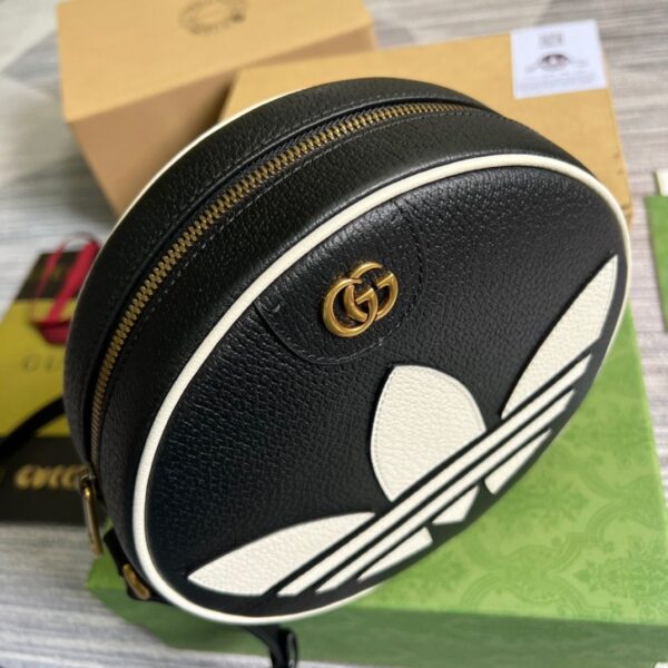 1:1 Replica Gucci x Adidas Ophidia Shoulder Bag Black For Women, Women's Bags 8.6in/22cm GG