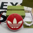 1:1 Replica Gucci x Adidas Ophidia Shoulder Bag Red For Women, Women's Bags 8.6in/22cm GG 702626 DJ24T 6484