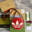 1:1 Replica Gucci x Adidas Ophidia Shoulder Bag Red For Women, Women's Bags 8.6in/22cm GG 702626 DJ24T 6484
