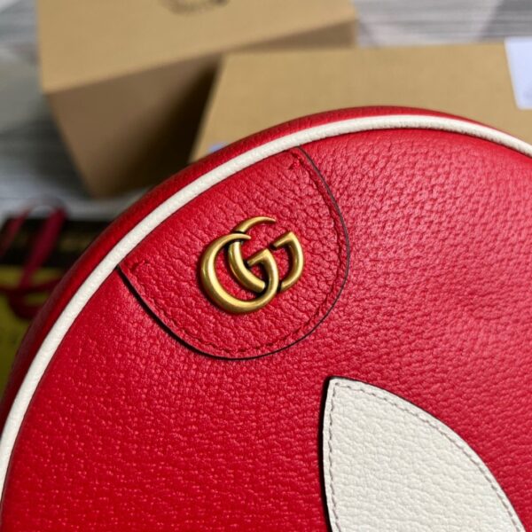 1:1 Replica Gucci x Adidas Ophidia Shoulder Bag Red For Women, Women's Bags 8.6in/22cm GG 702626 DJ24T 6484