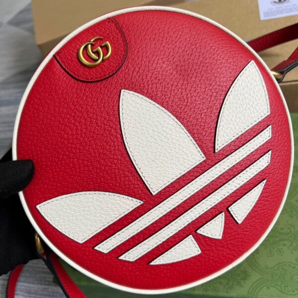 1:1 Replica Gucci x Adidas Ophidia Shoulder Bag Red For Women, Women's Bags 8.6in/22cm GG 702626 DJ24T 6484