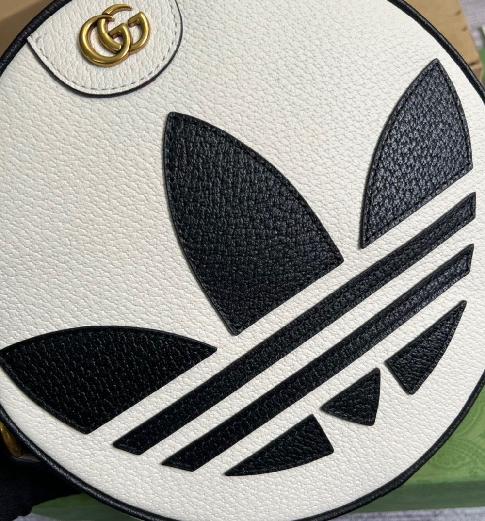 1:1 Replica Gucci x Adidas Ophidia Shoulder Bag White For Women, Women's Bags 8.6in/22cm GG 702626 DJ24T 8847