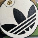 1:1 Replica Gucci x Adidas Ophidia Shoulder Bag White For Women, Women's Bags 8.6in/22cm GG 702626 DJ24T 8847