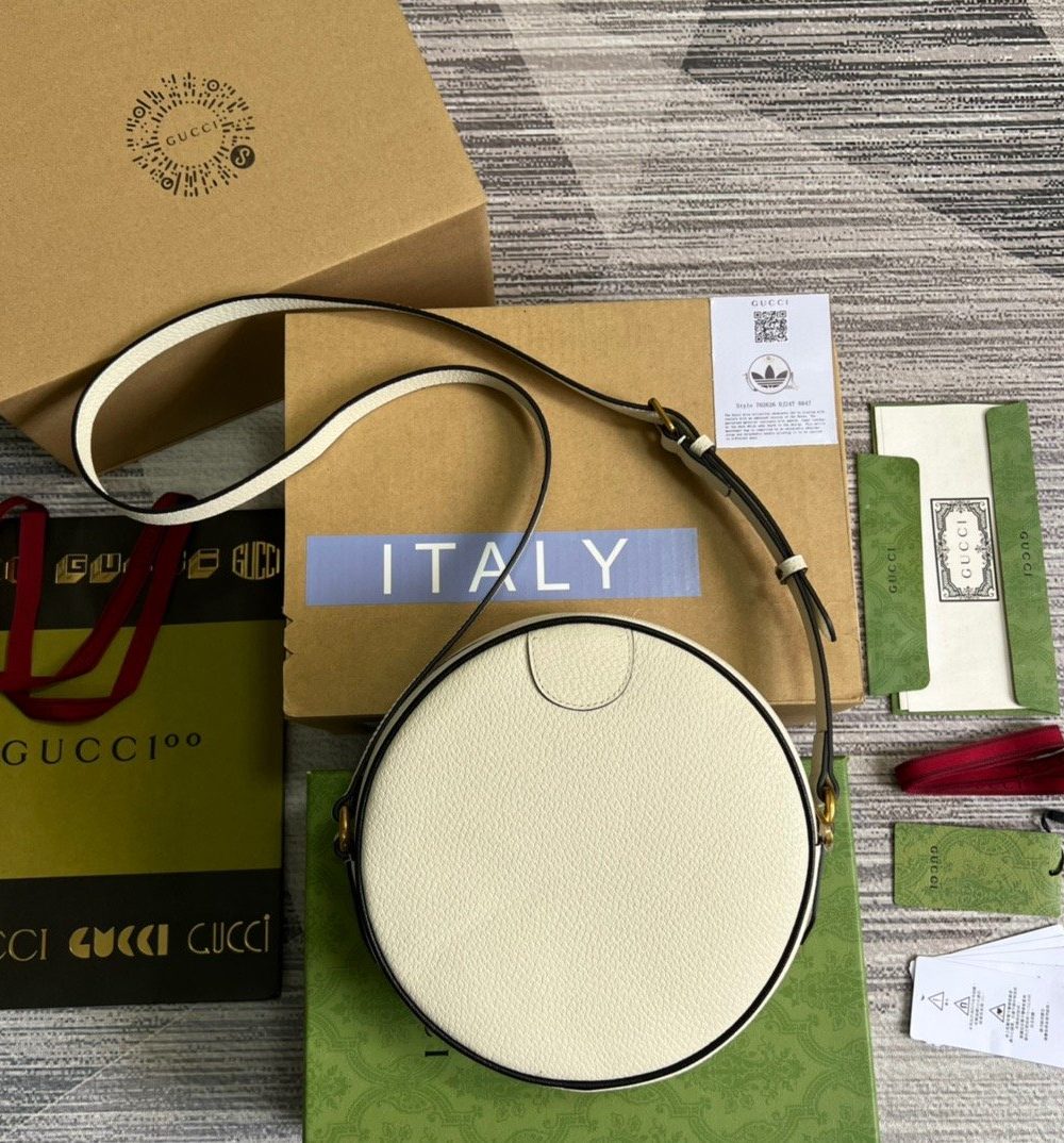 1:1 Replica Gucci x Adidas Ophidia Shoulder Bag White For Women, Women's Bags 8.6in/22cm GG 702626 DJ24T 8847