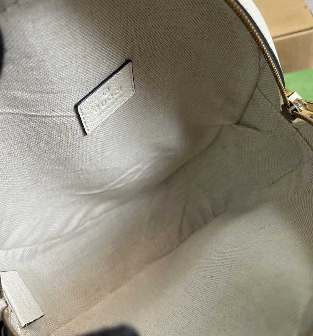 1:1 Replica Gucci x Adidas Ophidia Shoulder Bag White For Women, Women's Bags 8.6in/22cm GG 702626 DJ24T 8847