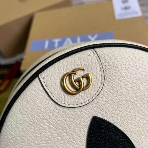 1:1 Replica Gucci x Adidas Ophidia Shoulder Bag White For Women, Women's Bags 8.6in/22cm GG 702626 DJ24T 8847