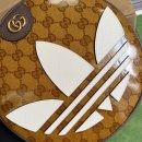 1:1 Replica Gucci x Adidas Ophidia Small Shoulder Bag Brown For Women, Women's Bags 8.6in/22cm GG 702640 UVSKT 7268