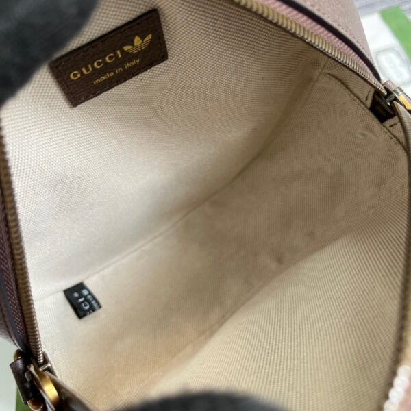 1:1 Replica Gucci x Adidas Ophidia Small Shoulder Bag Brown For Women, Women's Bags 8.6in/22cm GG 702640 UVSKT 7268
