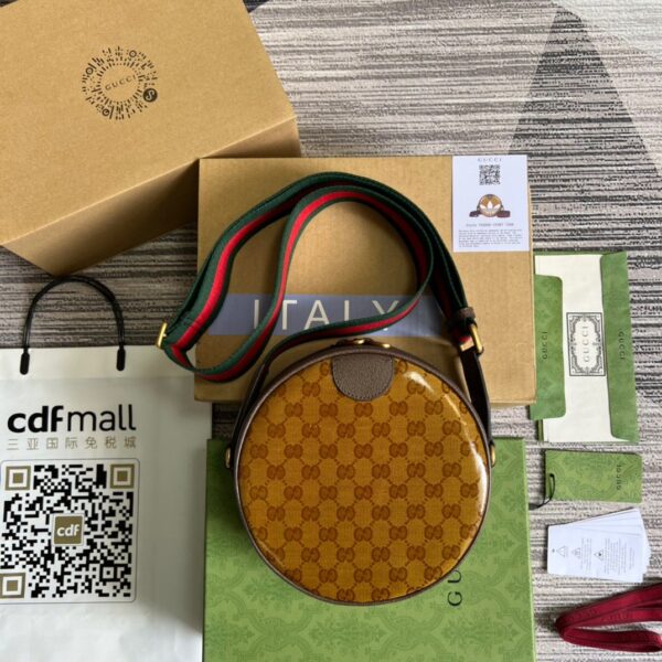 1:1 Replica Gucci x Adidas Ophidia Small Shoulder Bag Brown For Women, Women's Bags 8.6in/22cm GG 702640 UVSKT 7268