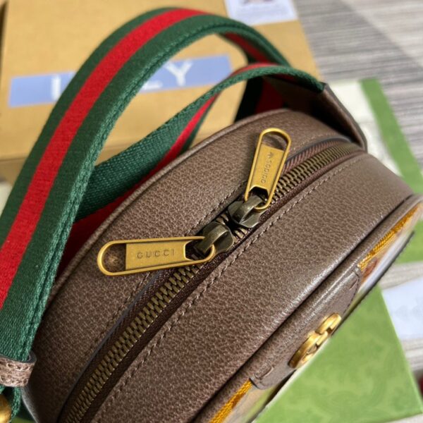 1:1 Replica Gucci x Adidas Ophidia Small Shoulder Bag Brown For Women, Women's Bags 8.6in/22cm GG 702640 UVSKT 7268