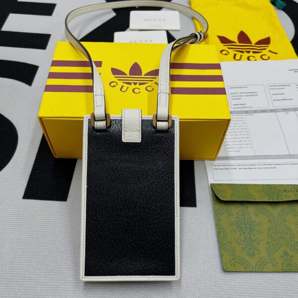1:1 Replica Gucci x Adidas Phone Case Black For Women, Women's Bags 7.3in/18cm GG‎