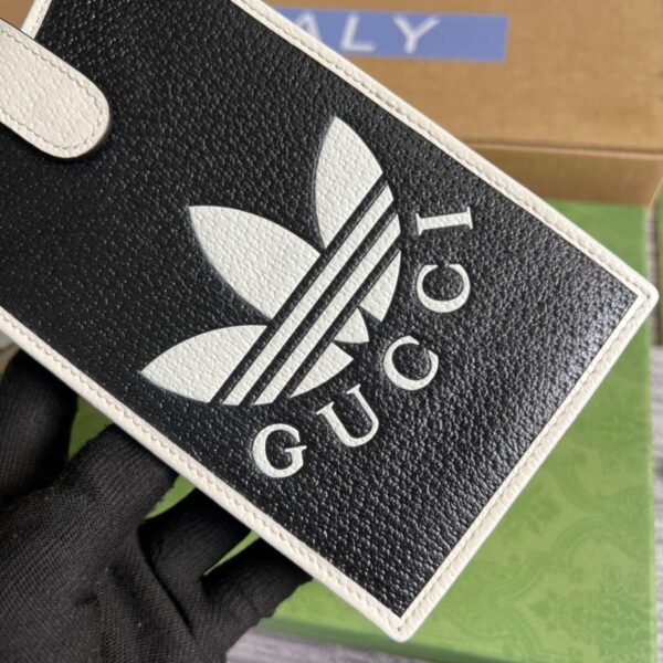 1:1 Replica Gucci x Adidas Phone Case Black For Women, Women's Bags 7.3in/18cm GG‎
