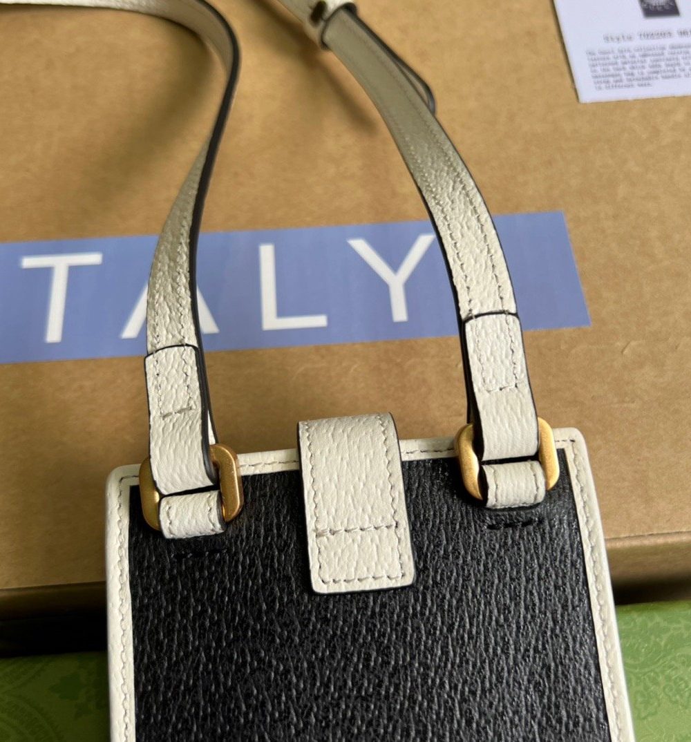 1:1 Replica Gucci x Adidas Phone Case Black For Women, Women's Bags 7.3in/18cm GG‎