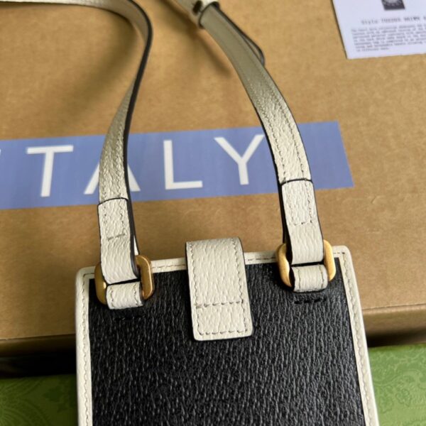 1:1 Replica Gucci x Adidas Phone Case Black For Women, Women's Bags 7.3in/18cm GG‎