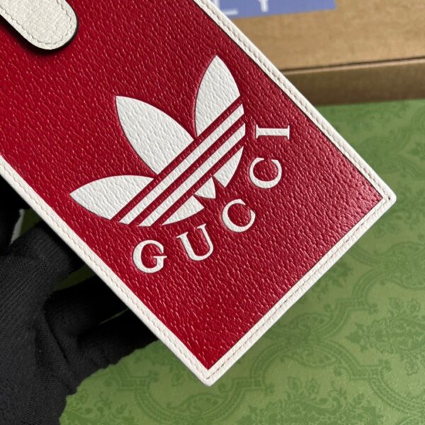 1:1 Replica Gucci x Adidas Phone Case Red For Women, Women's Bags 7.3in/18cm GG‎ ‎702203 UZ3BT 6484