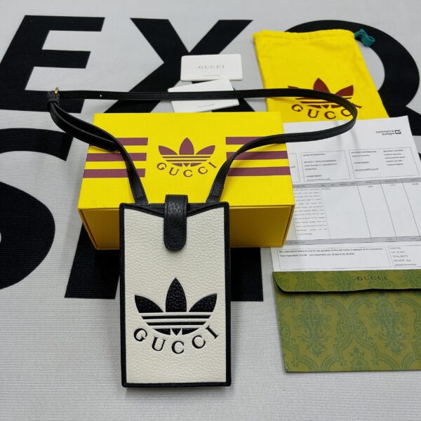 1:1 Replica Gucci x Adidas Phone Case White For Women, Women's Bags 7.3in/18cm GG‎
