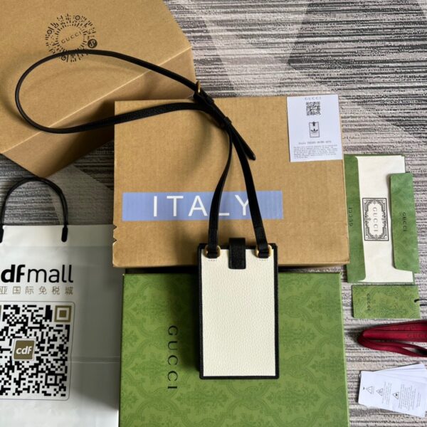 1:1 Replica Gucci x Adidas Phone Case White For Women, Women's Bags 7.3in/18cm GG‎