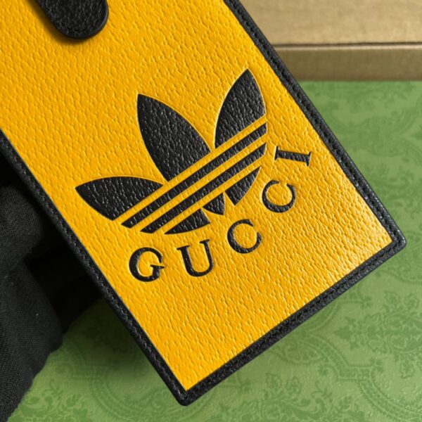 1:1 Replica Gucci x Adidas Phone Case Yellow For Women, Women's Bags 7.3in/18cm GG‎