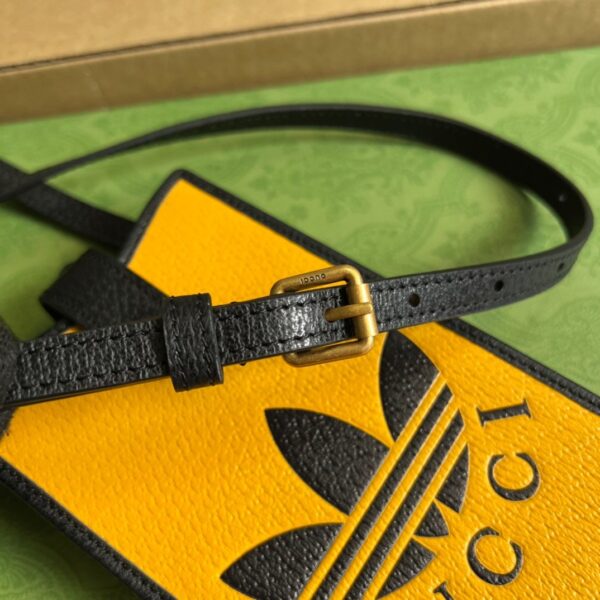 1:1 Replica Gucci x Adidas Phone Case Yellow For Women, Women's Bags 7.3in/18cm GG‎