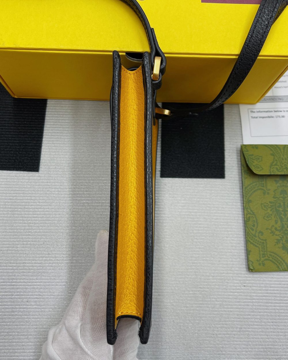 1:1 Replica Gucci x Adidas Phone Case Yellow For Women, Women's Bags 7.3in/18cm GG‎