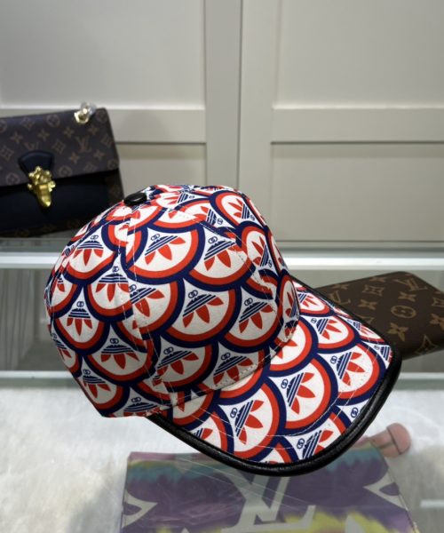 Gucci x Adidas Trefoil Print Baseball Hat Multicolor GG Hat 696485 4HAQF 6468