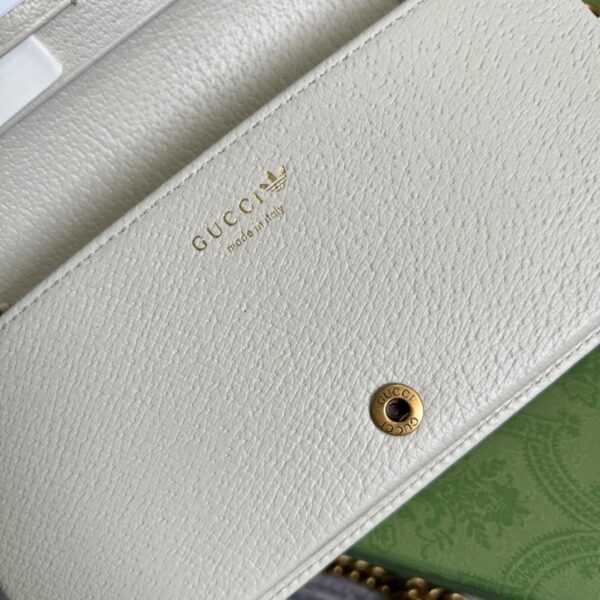 1:1 Replica Gucci x Adidas Wallet With Chain Black For Women, Women's Bags 7.5in/19cm GG 621892 UZ3BG 1057