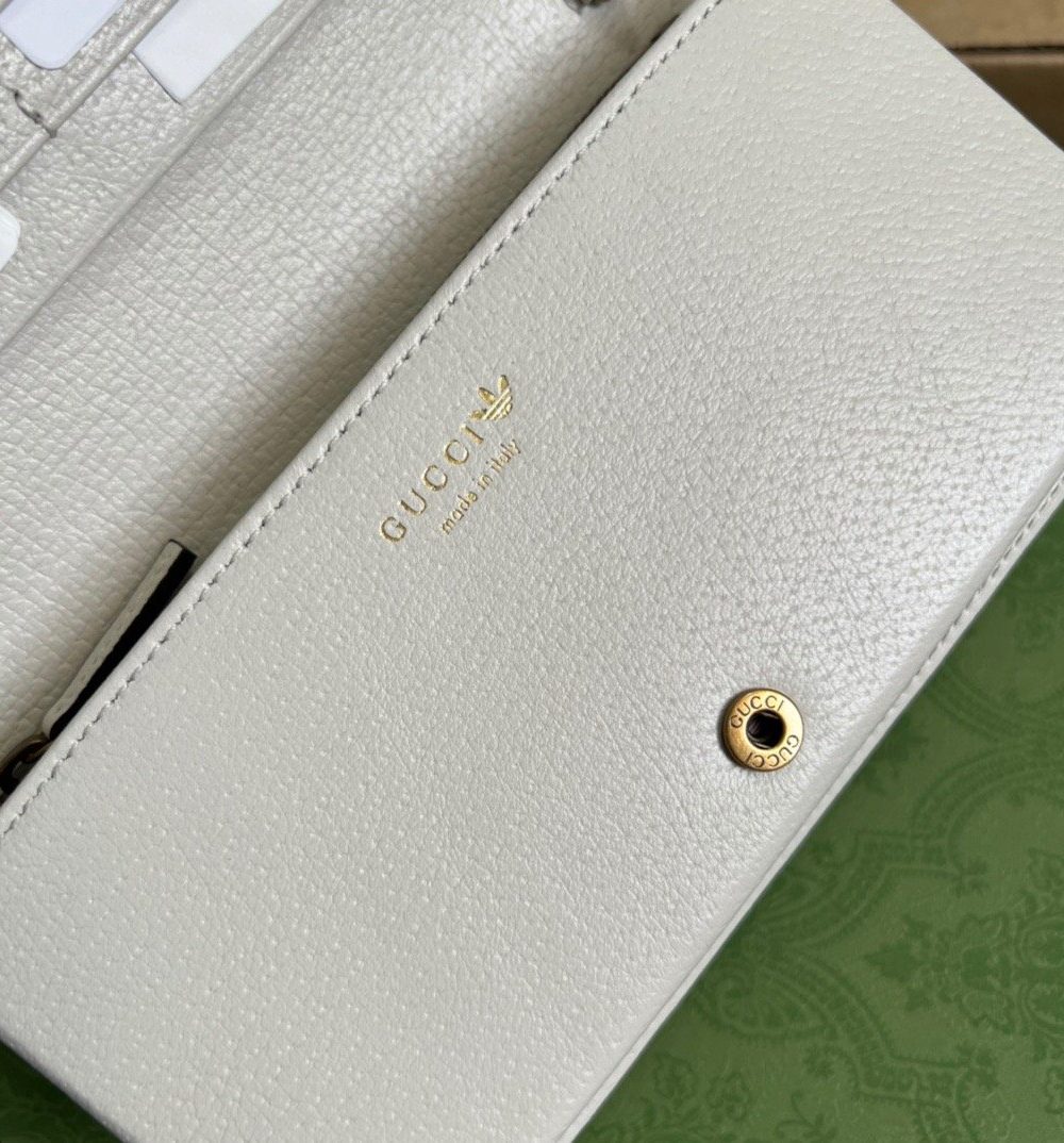 1:1 Replica Gucci x Adidas Wallet With Chain Red For Women, Women's Bags 7.5in/19cm GG 621892 UZ3BG 6484