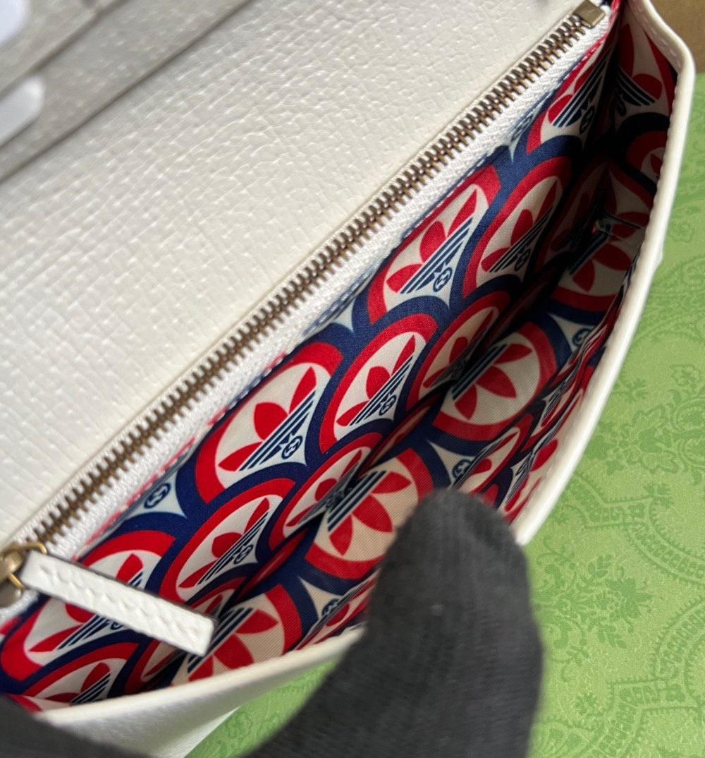 1:1 Replica Gucci x Adidas Wallet With Chain Red For Women, Women's Bags 7.5in/19cm GG 621892 UZ3BG 6484