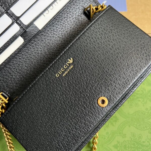 1:1 Replica Gucci x Adidas Wallet With Chain White For Women, Women's Bags 7.5in/19cm GG 621892 UZ3BG 8847