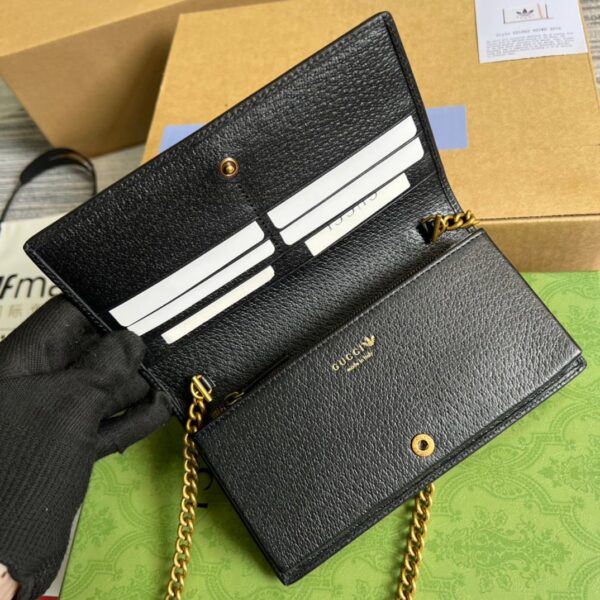 1:1 Replica Gucci x Adidas Wallet With Chain White For Women, Women's Bags 7.5in/19cm GG 621892 UZ3BG 8847