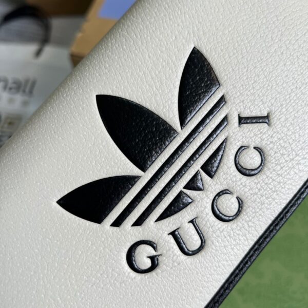 1:1 Replica Gucci x Adidas Wallet With Chain White For Women, Women's Bags 7.5in/19cm GG 621892 UZ3BG 8847