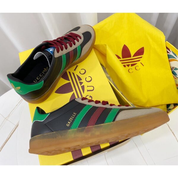 Gucci x Adidas Women's Gazelle Sneaker Black For Women ‎726487 AAA43 9549