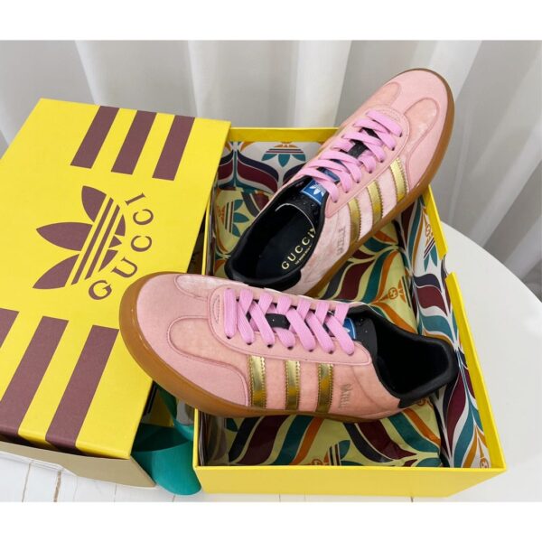 Gucci x Adidas Women's Gazelle Sneaker Pink Velvet For Women ‎707864 9STU0 5960