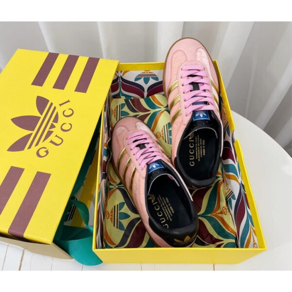 Gucci x Adidas Women's Gazelle Sneaker Pink Velvet For Women ‎707864 9STU0 5960
