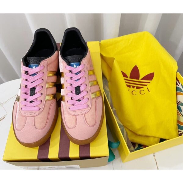 Gucci x Adidas Women's Gazelle Sneaker Pink Velvet For Women ‎707864 9STU0 5960
