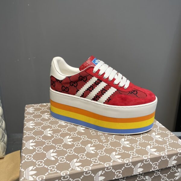 Gucci x Adidas Women's GG Gazelle Sneaker Red For Women GG