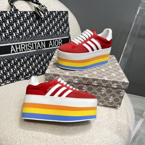 Gucci x Adidas Women's GG Gazelle Sneaker Red For Women GG